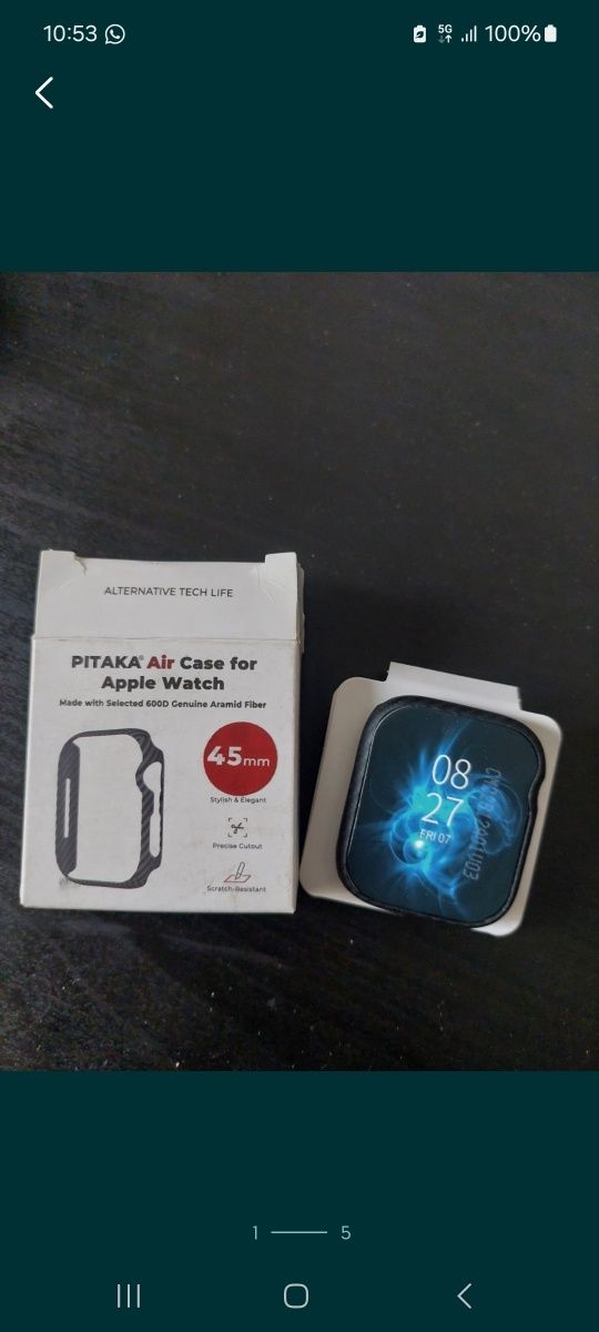 Protectie Pitaka pt ceas Apple 45 mm