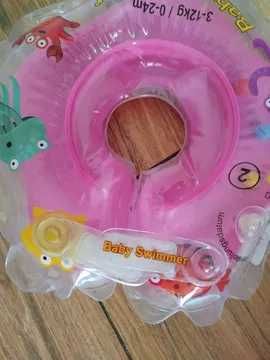 Colac de gat bebe Baby Swimmer roz  0-2 ani
