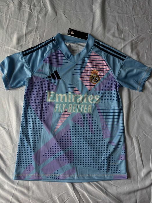 Tricou Real Madrid portar albastru fotbal