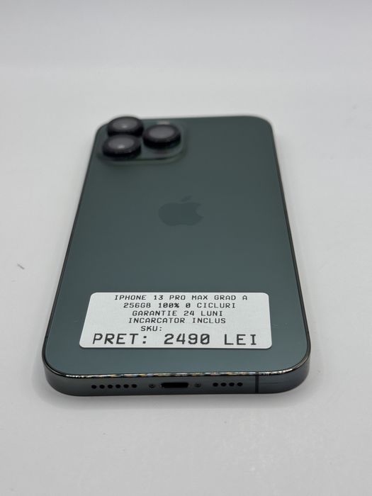 Iphone 13 Pro Max 256GB 100% Grad A Garantie Rate - zonemag.ro