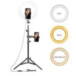 Lampa LED video 26cm cu suport telefon ring light youtube vlog make up