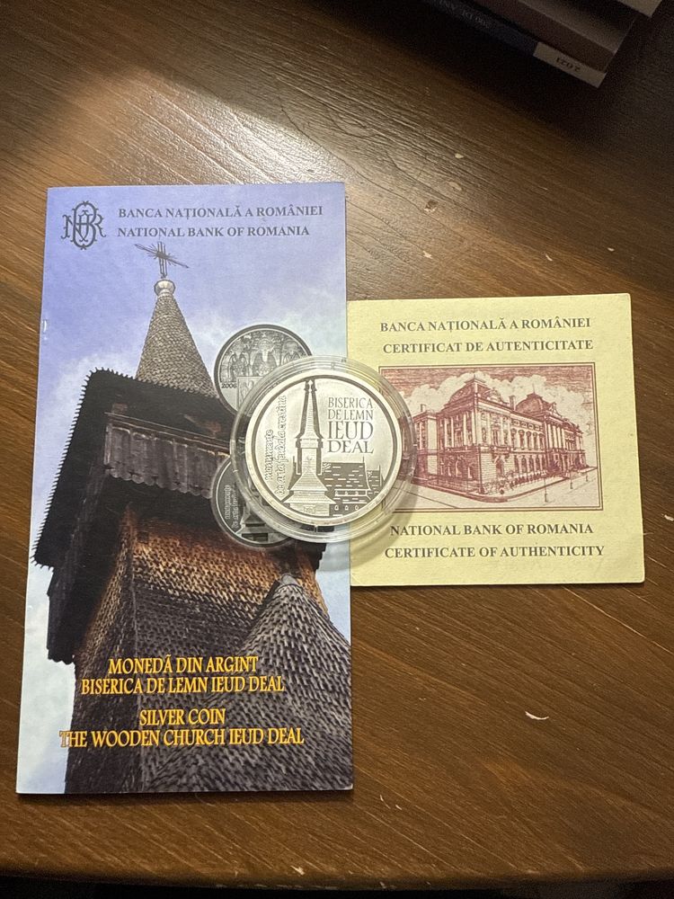 MONEDA BNR Biserica de lemn de la Ieud 5 lei 2006
