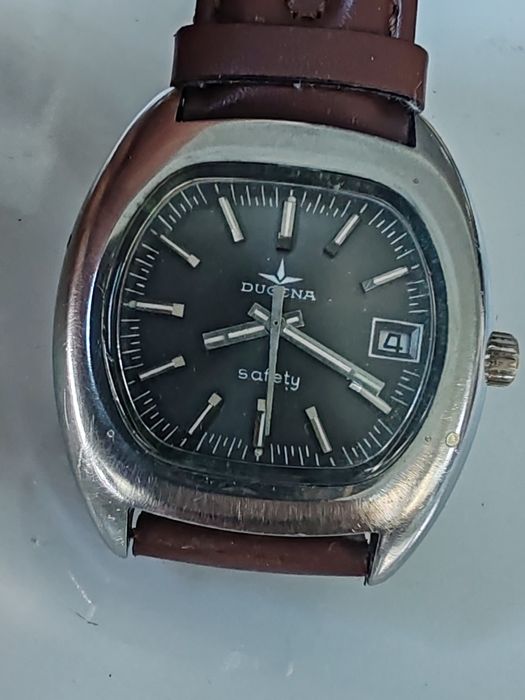 Ceas Dugena Safety Manual 37 mm Oțel Funcționează excelent!
