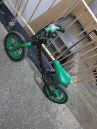 Trotineta și bicicleta copii verde și albastru