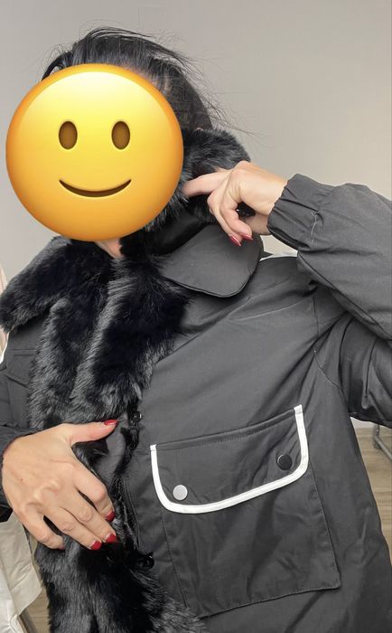 Geaca cu blana detasabila