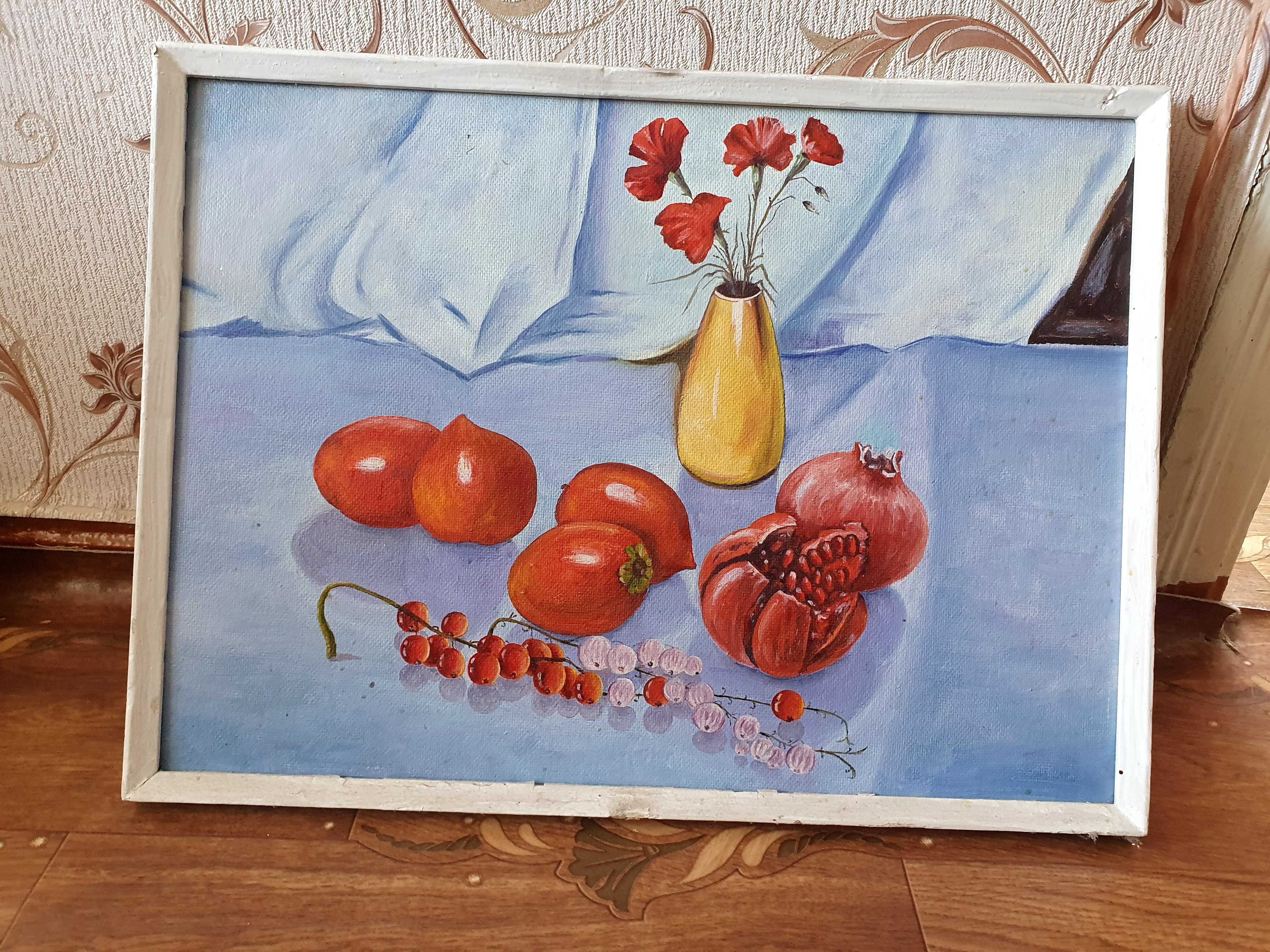 Картина, фрукты, гранат, фанера, 60×40 бесплатная доставка