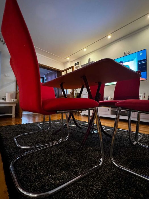 Set Scaune Design Italian Effezeta Cantilever Anii 70 80 Masa Cadou