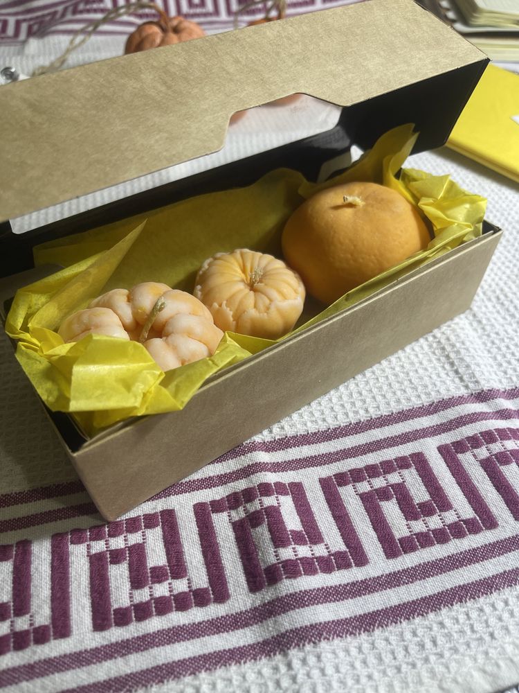 Свечи мандаринки подарок