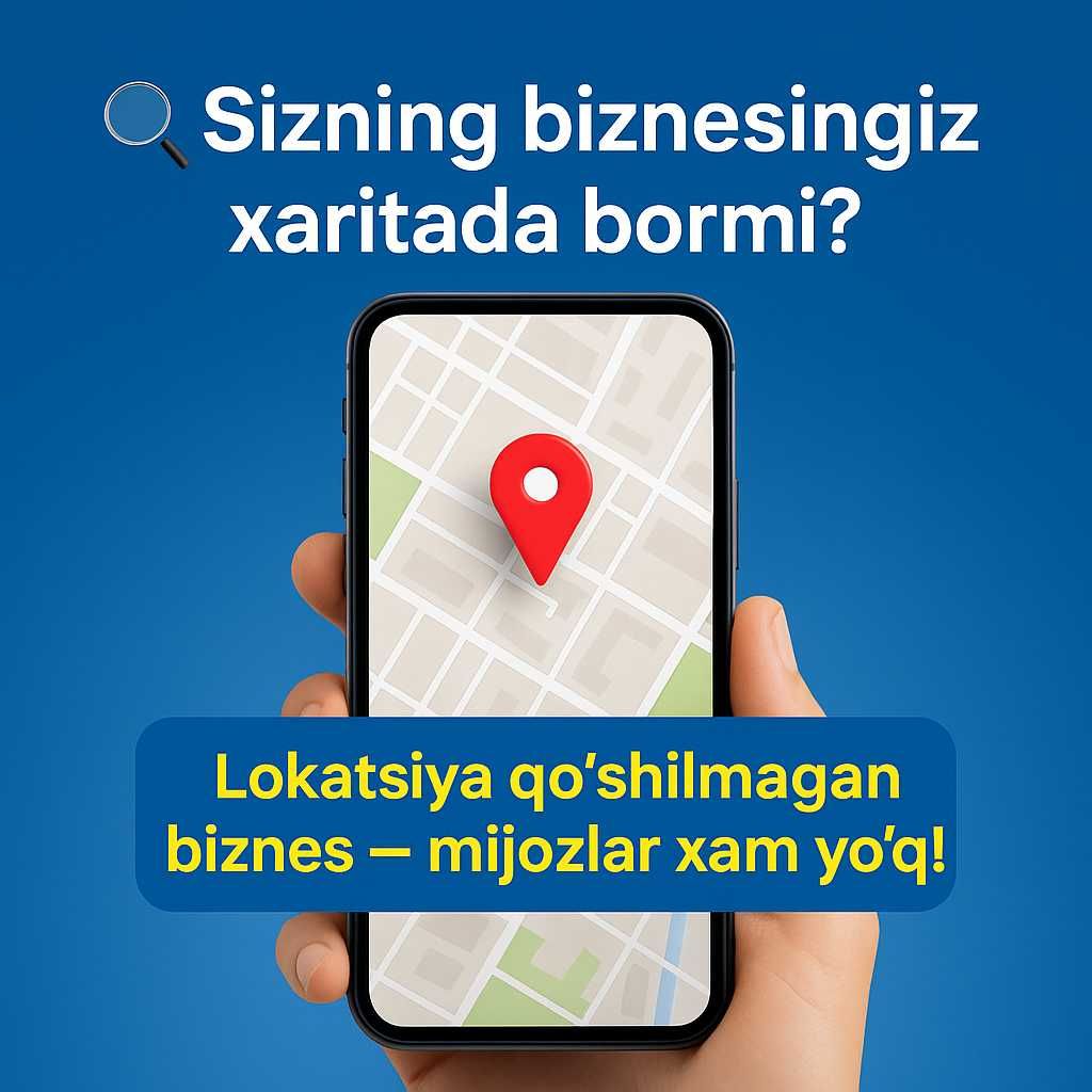 Yandeksda xaritalarida Lokatsiya qo'shish va reklama berish xizmati