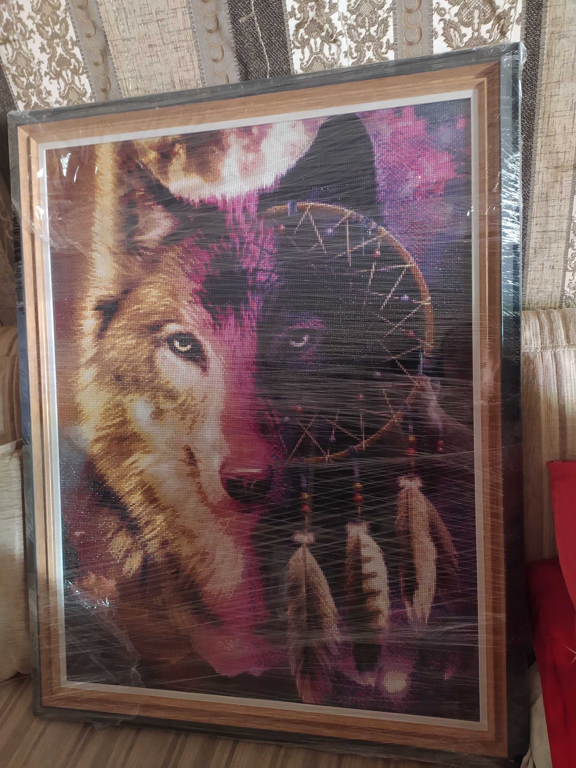Картина handmade своими руками в рамке.