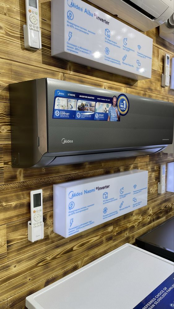 Кондиционер Midea модель NAOMI - 9,000 Btu/ Inverter/ wi-fi / Доставка