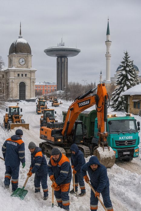 Уборка Снега Чистка Очистка Снег Трактор Экскаватор Вывоз Погрузчик