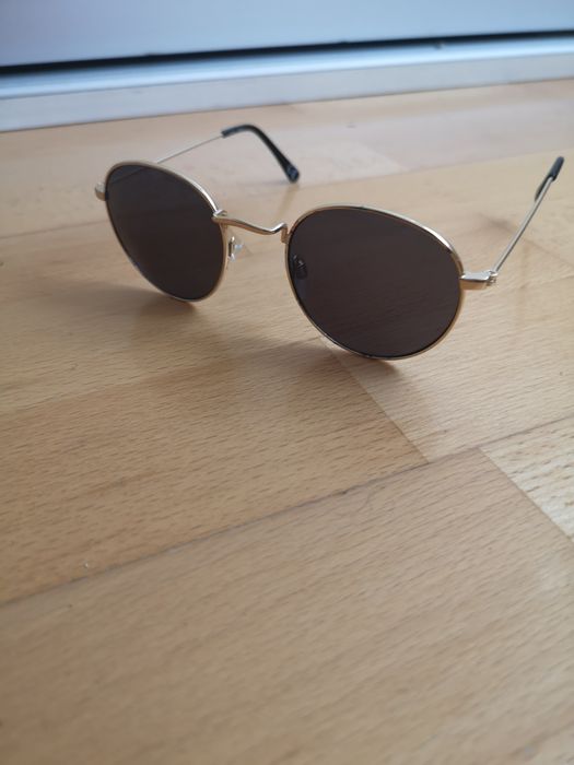 Ochelari soare model retro rotunzi tip aviator rame metalice