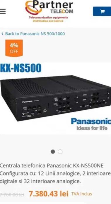Centrala telefonica Panasonic KX-NS500