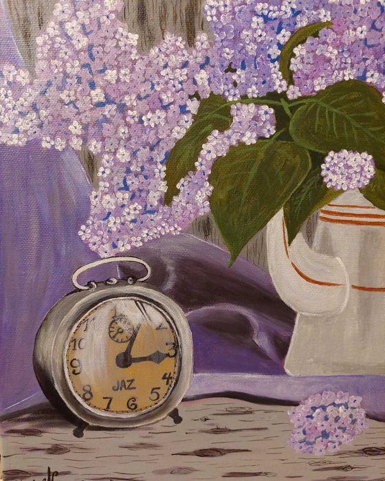 Tablou de vanzare "Timpul", acrilic 25×30cm