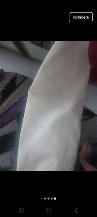 Geaca roz M piele și material