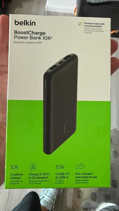 Belkin BOOSTCHARGE Qi2 15w Z-Fold 2in1 Charging Stand, Black