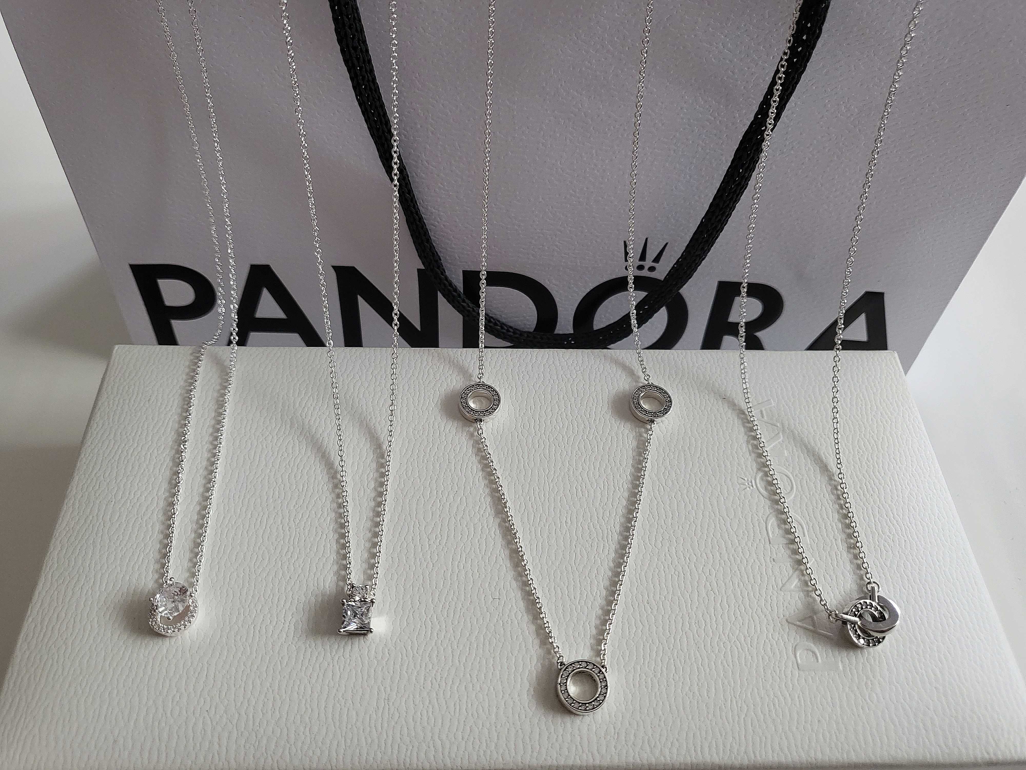 НОВО!Сребърни колиета и обеци PANDORA ALE S925 Пандора+ кутия