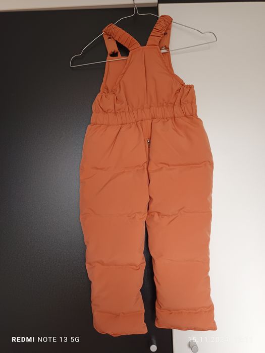 Combinezon cu umplutura din puf de gâscă+blana naturala