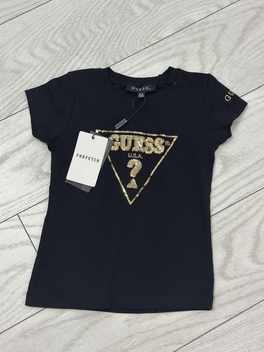 Tricou negru Guess fetite