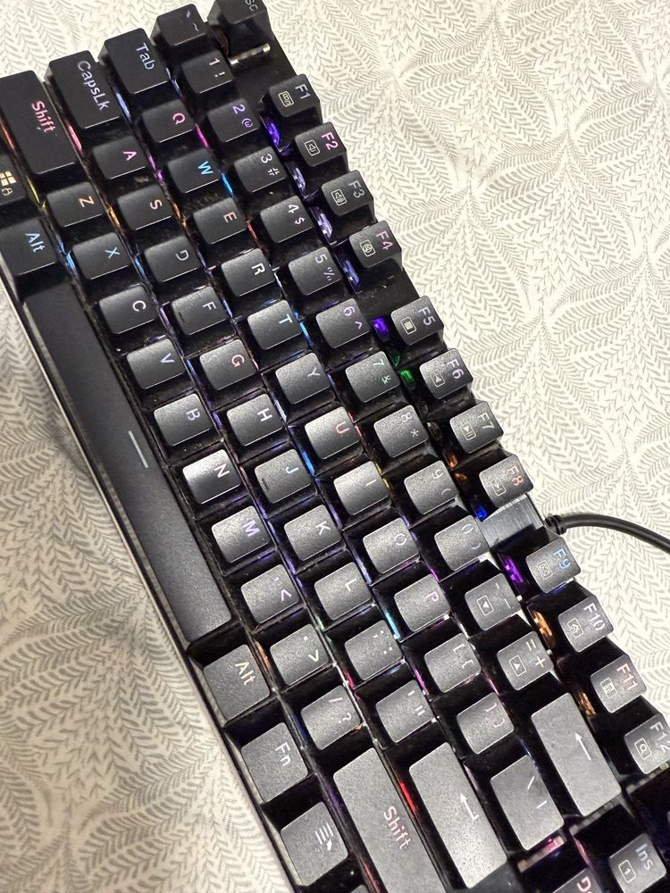 Механична клавиатура Redragon - Devarajas K556, Brown, RGB, черна