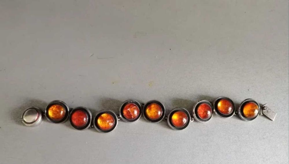 Bratara Danemarca argint si chihlimba