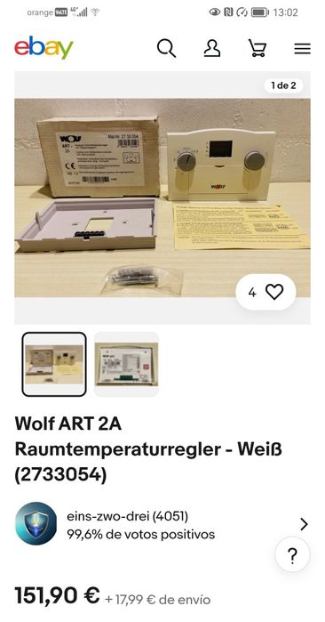 Termostat Wolf Art 2a