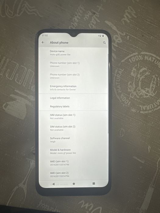 motorola g8 power lite ,64 gb