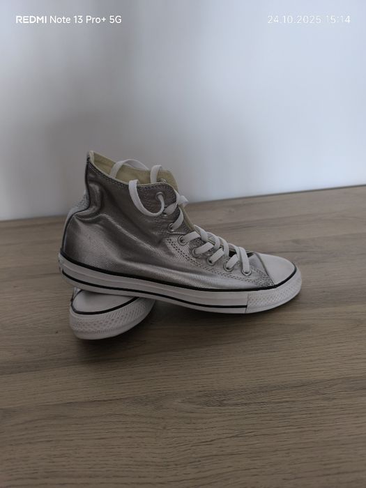 Converse Chuck Taylor All Star high-top, de culoare argintie