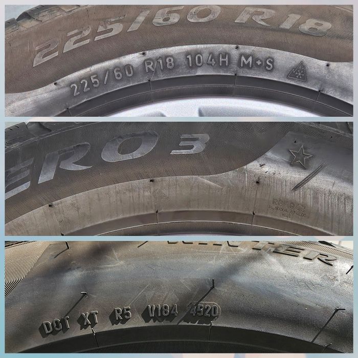 Jante BMW X3 G01 X4 G02 echip iarna 225 60 18 Pirelli * 7 mm DOT 2020