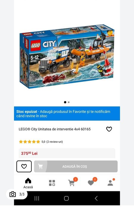 Lego city 60165 unitatea de interventie  - cu carte