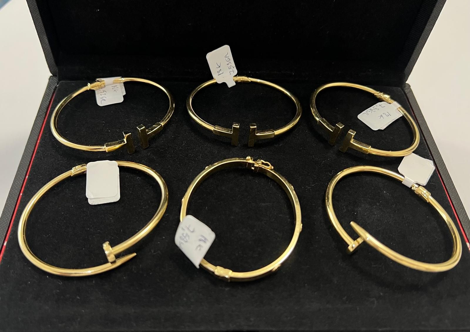 Bratari set 6 bucati de 18k provenienta Kuweit