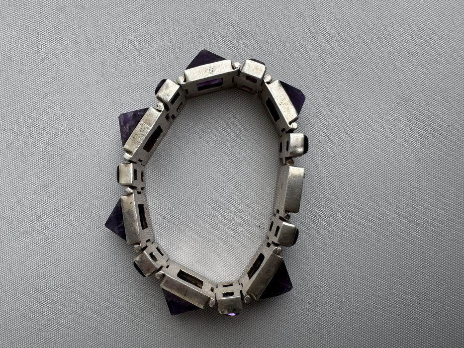 Bratara din argint si ametist