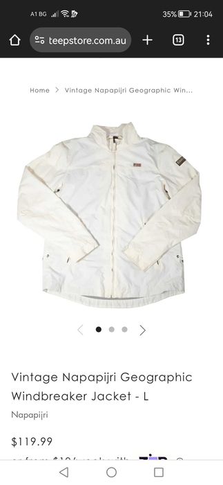 Vintage Napapijri Geographic Windbreaker Jacket.
