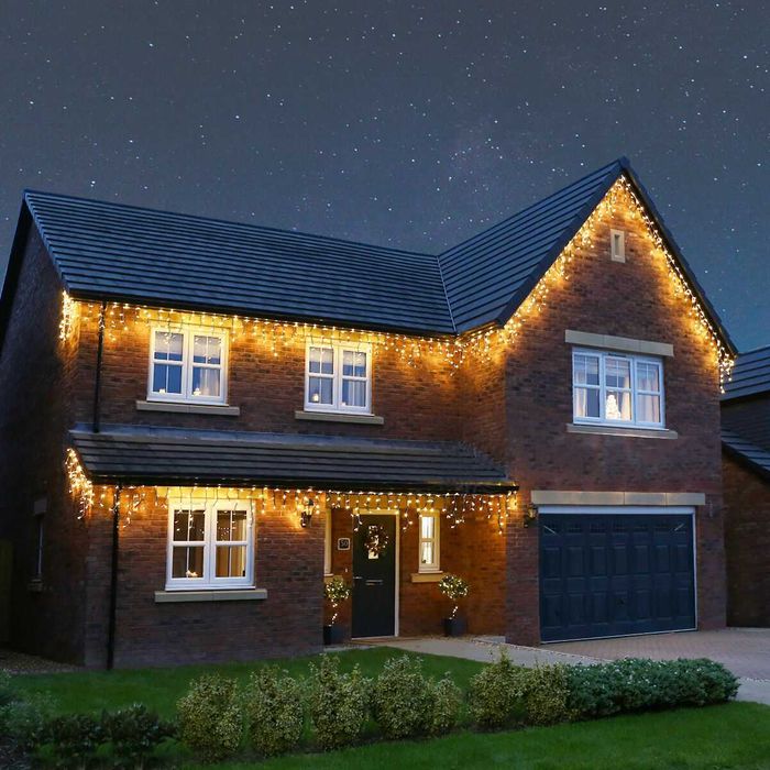 Външни професионални коледни лампички завеса 3м 120 диода с флаш ефект