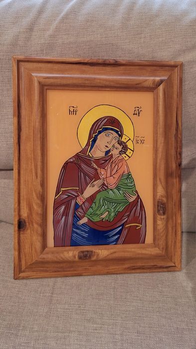 Icoane pe sticla pictate manual