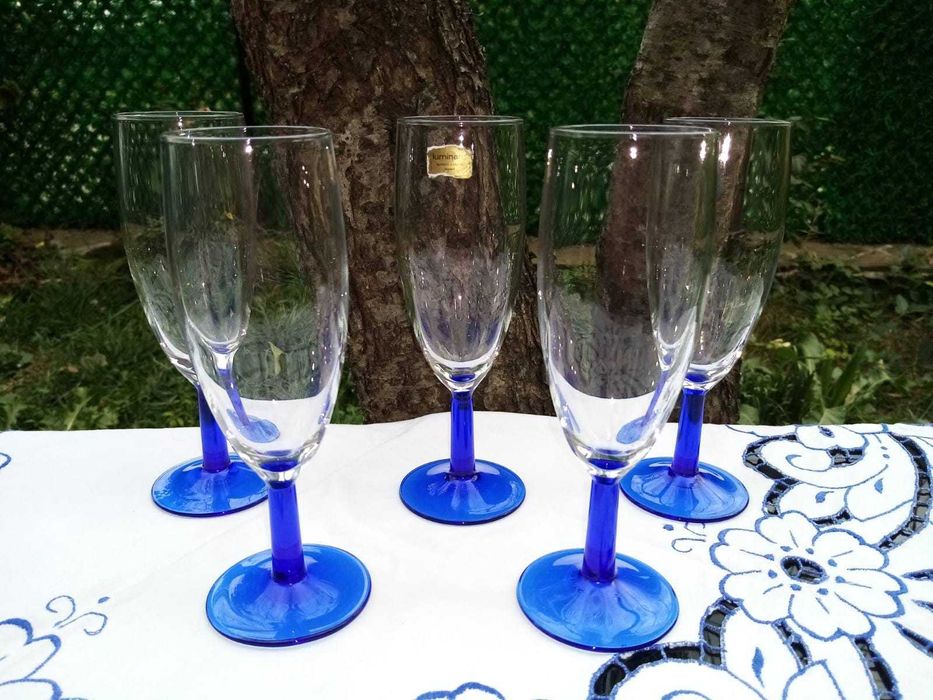 * LUMINARC * - ретро чаши за ви.но - 5 бр. ! НОВИ !