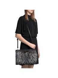 Дамска чанта Furla Like Bag естествен косъм