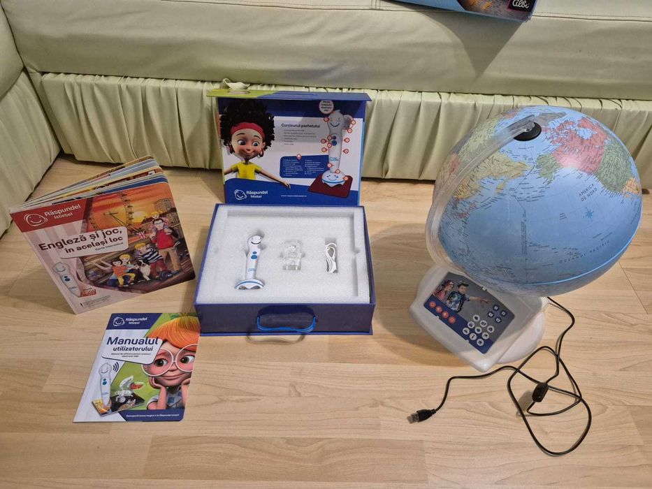 Set jucarii educative interactive Raspunzel :Glob+Creion+Carte engleza