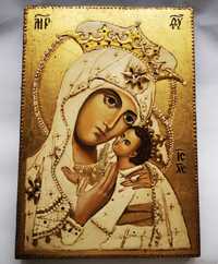 Руска Икона на Богородица - Умиление Втора Половина на 20 Век