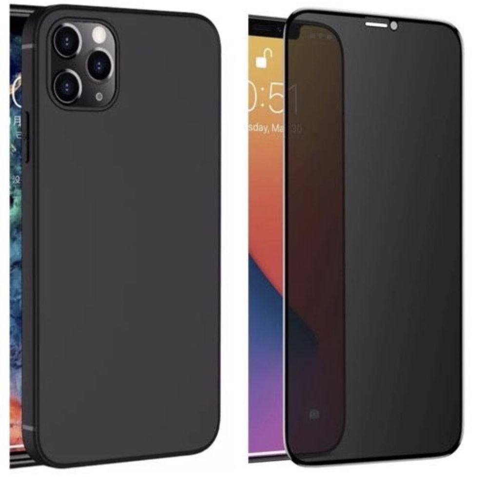 Husa X CASE Slim Silicon Transparenta / Neagra - Iphone 12 Pro MAX