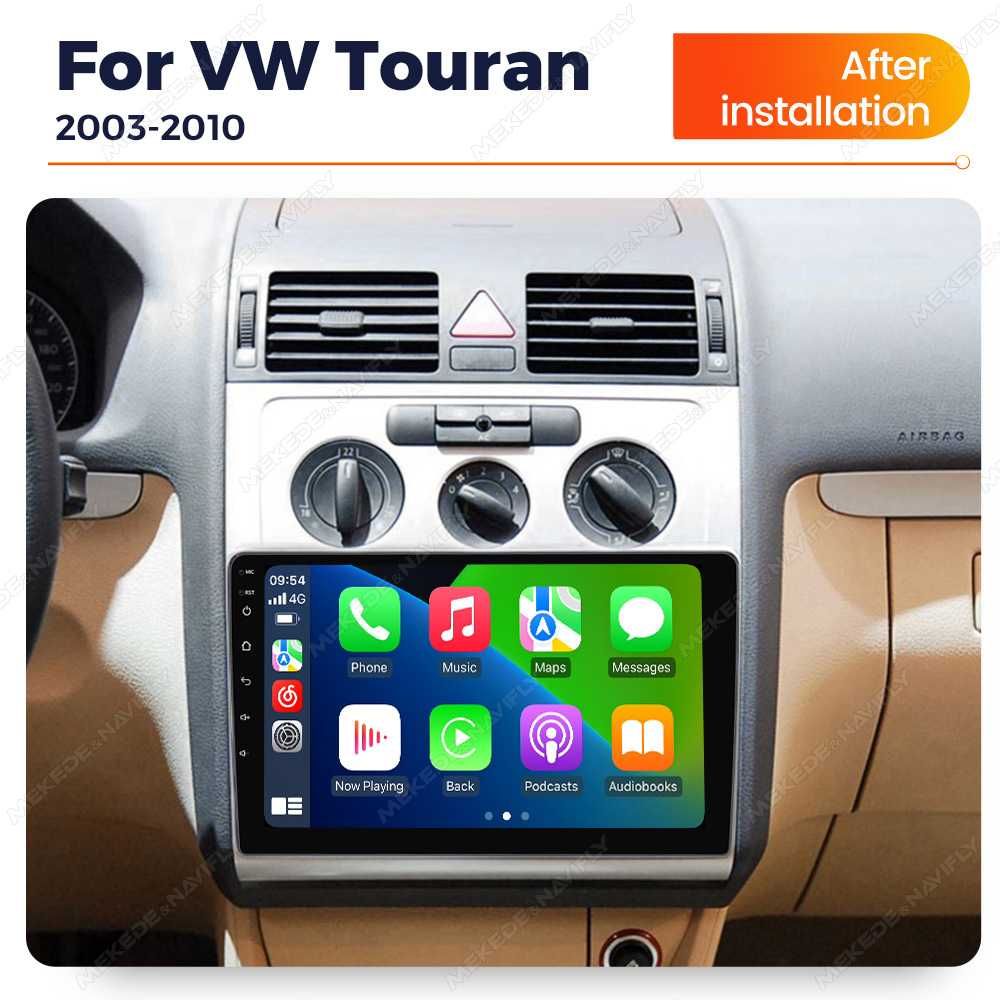 Navigatie Android 13 Vw Touran 2003 -2010 1/8 Gb Waze CarPlay + CAMERA