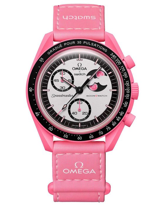 Ceas SWATCH X OMEGA MISSION To The Pink Moon MOONPHASE 2025 Cronograf