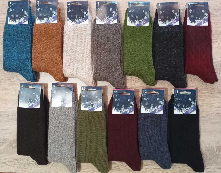 Мъжки вълнени чорапи от 100% естествена вълна – топли зимни чорапи