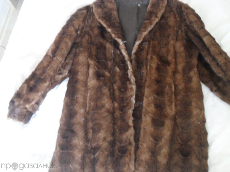 Дамско кожено палто от визон