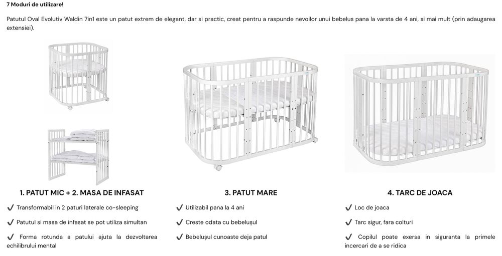 Patut evolutiv 7 in 1 Waldin CA NOU