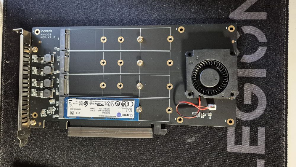 Inateck PCIe x16 to M.2 Card, 4 NVMe SSD
