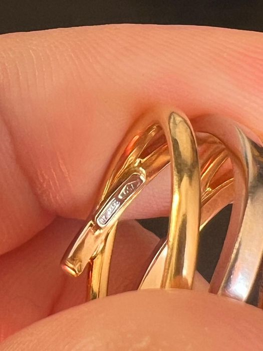 Vand inel aur alb cu aur galben 18k dama