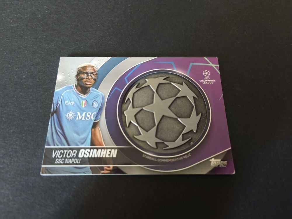 Cartonas relic starball Victor Osimhen Napoli Topps UCC 23-24
