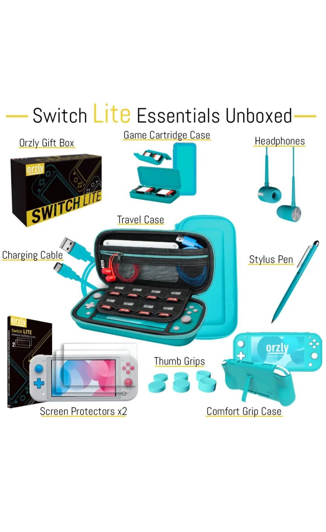 Nintendo switch Lite защитен калъф и аксесоари Orzly
